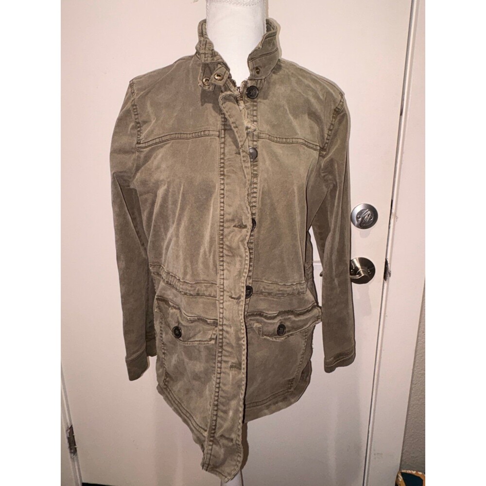 Lucky Brand Green Utility Jacket with drawstring waist M‎